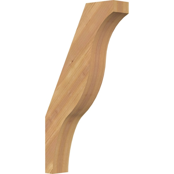Ekena Millwork 3 1/2"W x 14"D x 26"H Funston Smooth Knee Brace, Western Red Cedar BRC04X14X26FST00SWR - main